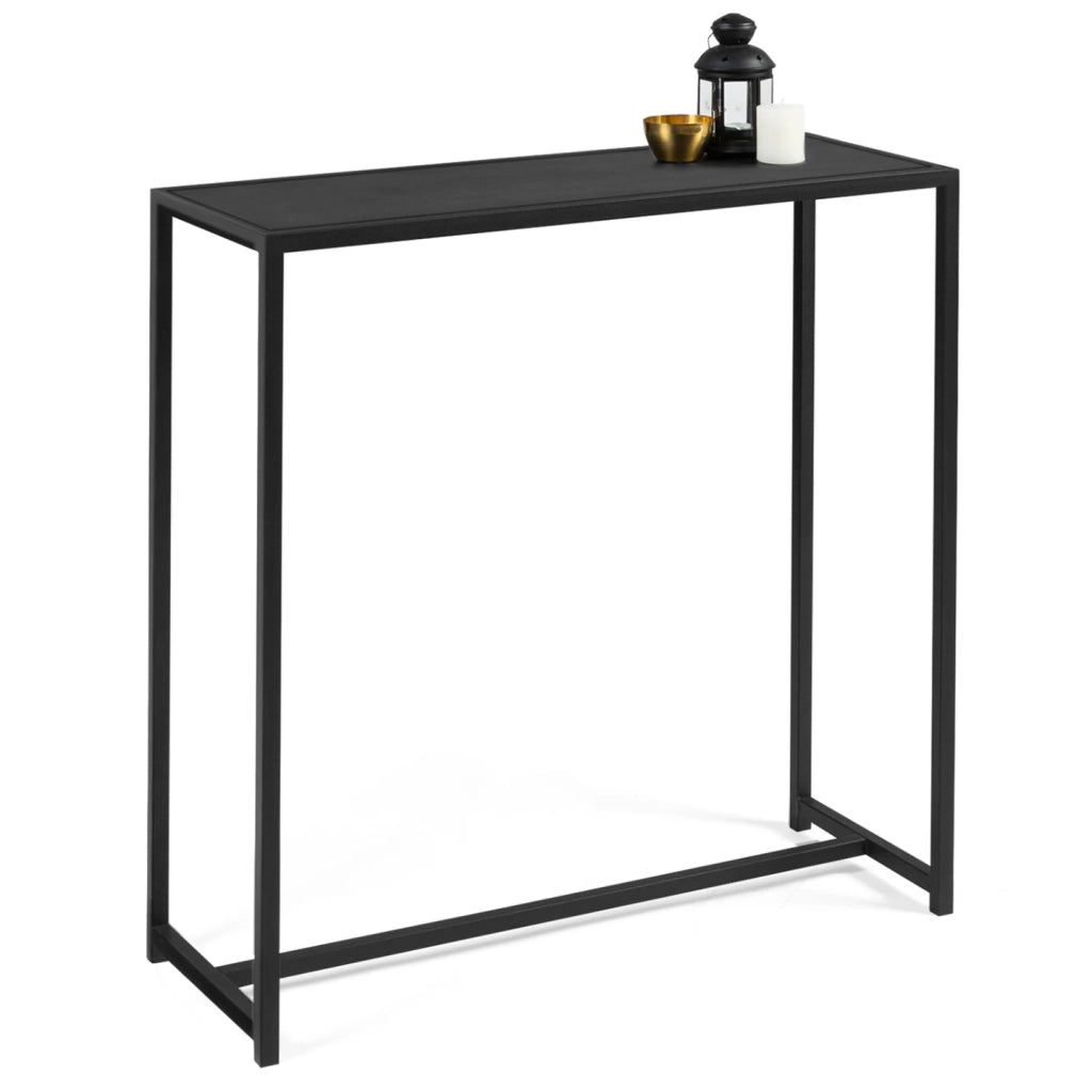 IDMarket - Consolle DAVIS in metallo nero opaco, design industriale