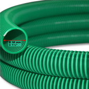 Tubo flessibile di aspirazione a pressione da 5 m diametro 38 mm (1 1/2") rinforzato a spirale verde 16_0001590