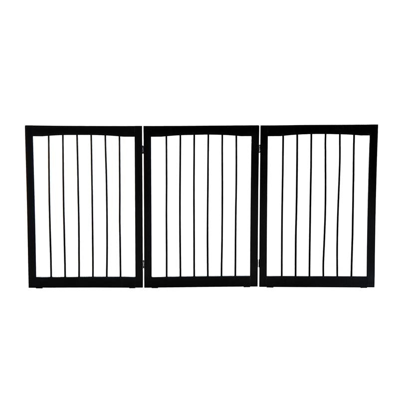 CANCELLINO PER CANI E ANIMALI DOMESTICI A 3 SEZIONI, DIVISORIO DI SICUREZZA PIEGHEVOLE 160X1.2X76CM