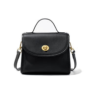 Borsa a tracolla da donna in vera pelle, borsa a mano casual, borsa tote nera.
