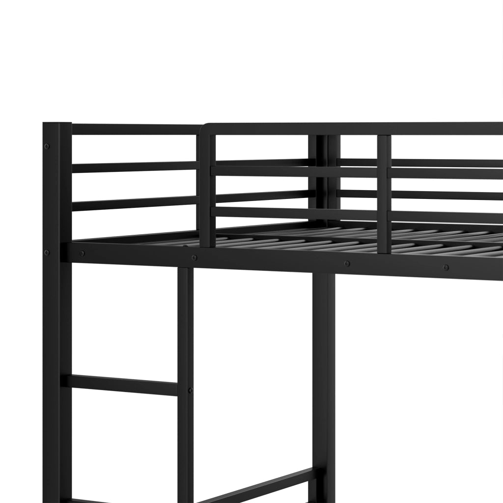 Letto a soppalco 140x200 cm con scrivania, cassetti e LED