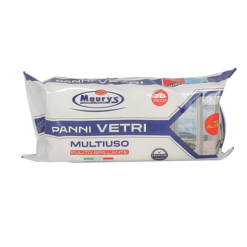 MAURY'S SALVIETTE VETRI MULTIUSO PULITO BRILLANTE 70 PZ