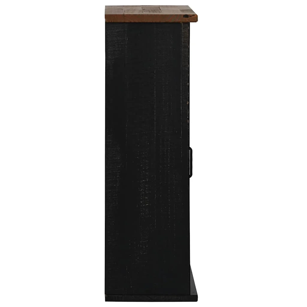 Armadio a muro HALDEN con anta scorrevole 49 x 22,5 x 70 cm design moderno salvaspazio legno di pino nero 02_0057829