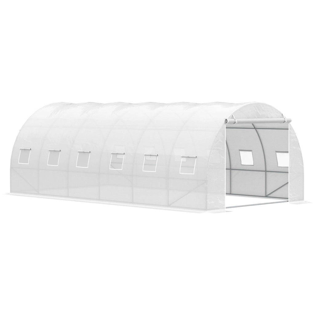 Serra Tunnel 6x3x2 m ¨C zephmum ¨C Bianco PE 140 g/m2 Metal Galvanizzato