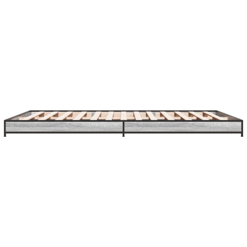 Giroletto-Struttura Letto Grigio Sonoma 120x200 cm in Legno Multistrato Metallo 924224