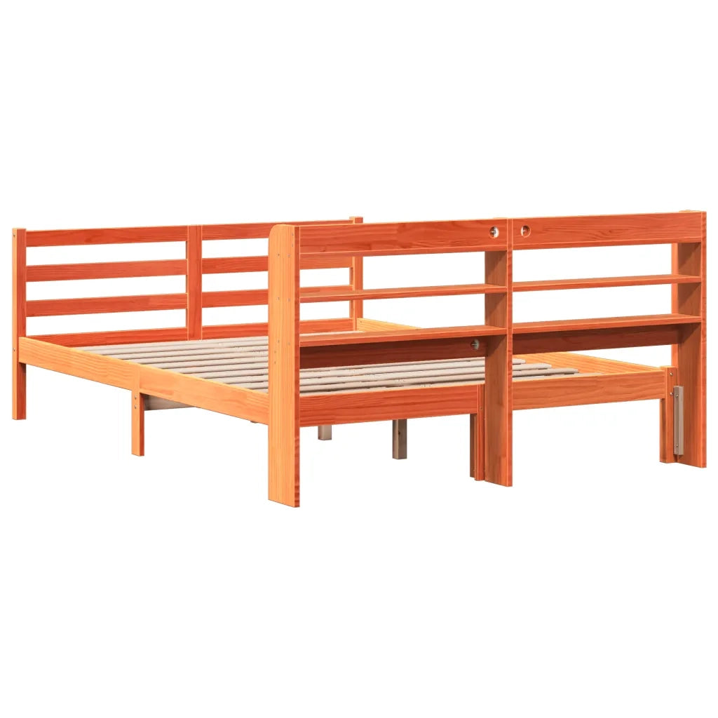 vidaXL Letto senza Materasso Marrone Cera 150x200 cm in Legno di Pino