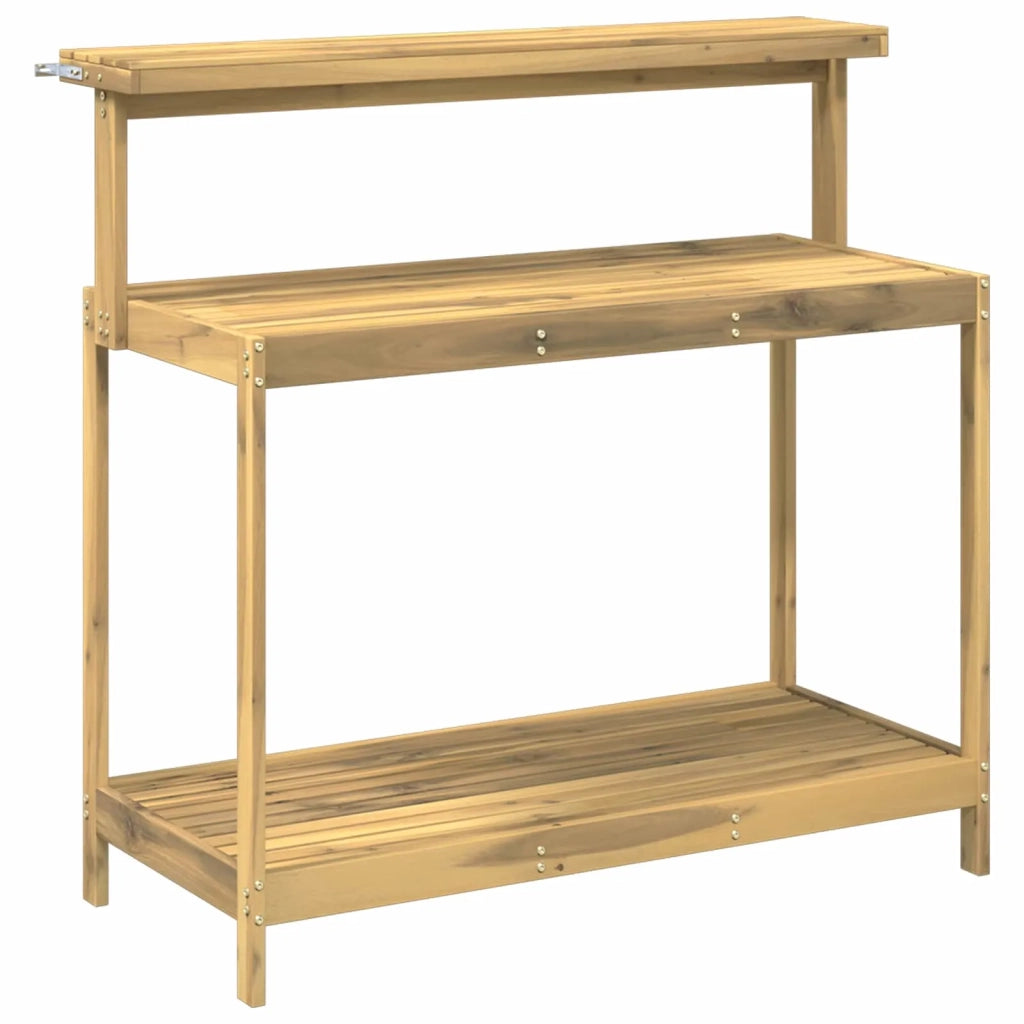 Banco da Giardinaggio Esterno 111,5 x 48,5 x 107 cm Bianco 903087