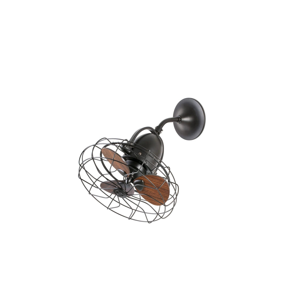 FARO Ventilatore da soffitto 13 m² acciaio marrone 3 velocita regolatore a parete incluso funzione estate-inverno flusso aria 9333 m³-min KEIKI FARO-33715