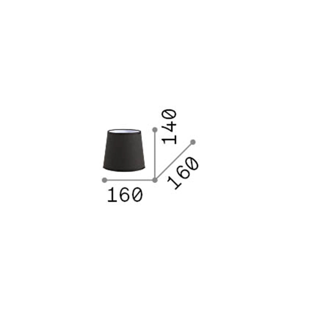 Paralume Cono Set Tessuto Bianco D16