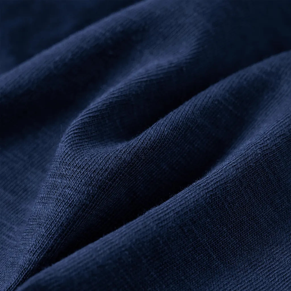 Maglietta da Bambino Maniche Lunghe Blu Marino MÃ©lange 140