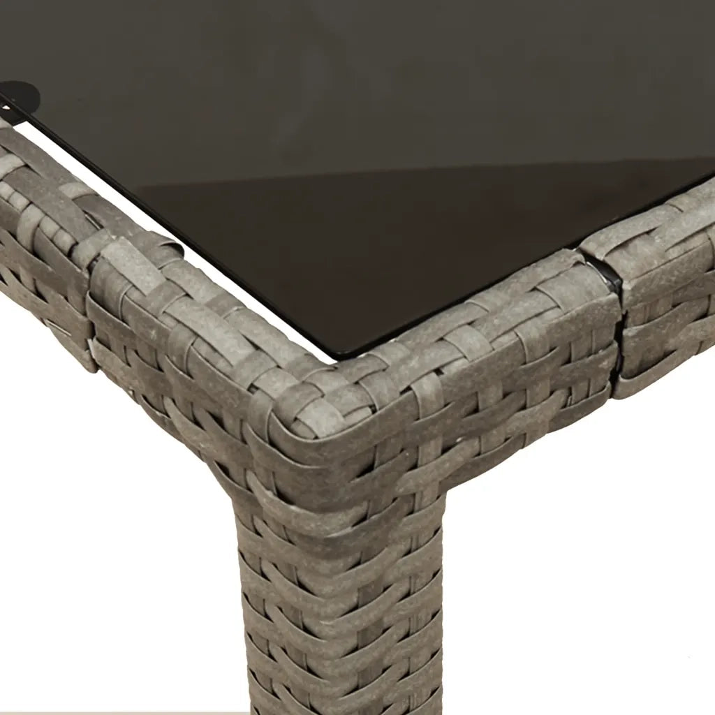 Set da Pranzo da Giardino 7 pz con Cuscini in Polyrattan Grigio 3211857