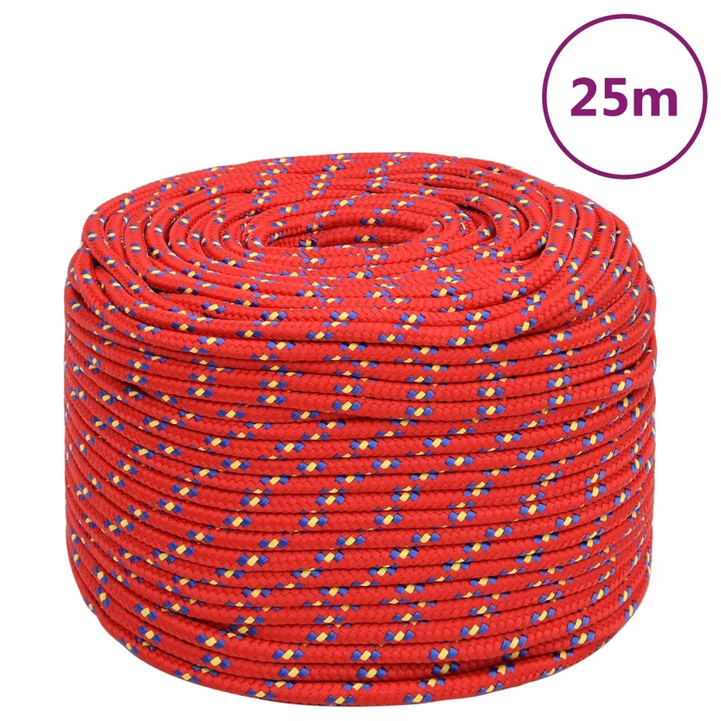 Corda Nautica Rossa 6 mm 25 m in Polipropilene