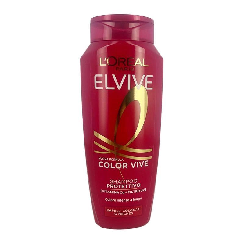 L'OREAL PARIS ELVIVE NUOVA FORMULA SHAMPOO PROTETTIVO CON VITAMINA CG + FILTRO UV PER CAPELLI COLORATI E MECHES 250 ML
