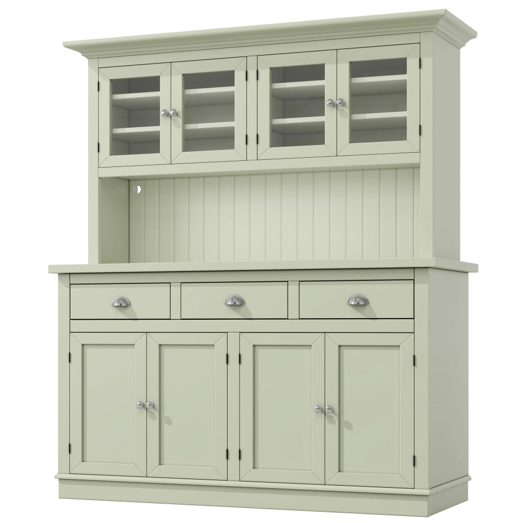 Credenza alta con ripiani regolabili; LED RGB; anta in acrilico e sistema antiribaltamento per sala da pranzo; 140×40×180 cm