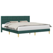 Letto matrimoniale | Letto per adulti | Struttura del letto Verde Scuro 180 x 200 cm Tessuto