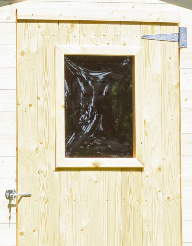 Casette Box da Giardino in Legno Porta Utensili 198x198x228 cm con Porta e Finestra Ecla Regis Larice