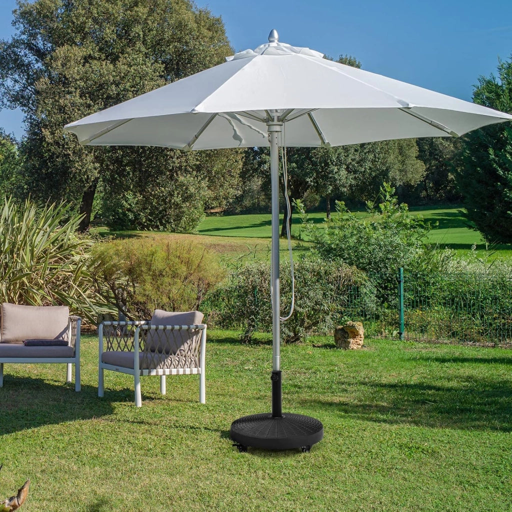 Base per Ombrellone in Resina da 46 cm, Base per Ombrellone Rotondo da 10 kg per Esterni, per Giardino, Spiaggia Piscina (Bronzo (modello5))