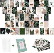 Set di 50 cartoline botaniche vintage con citazioni in scatola elegante con applicatore di colla.