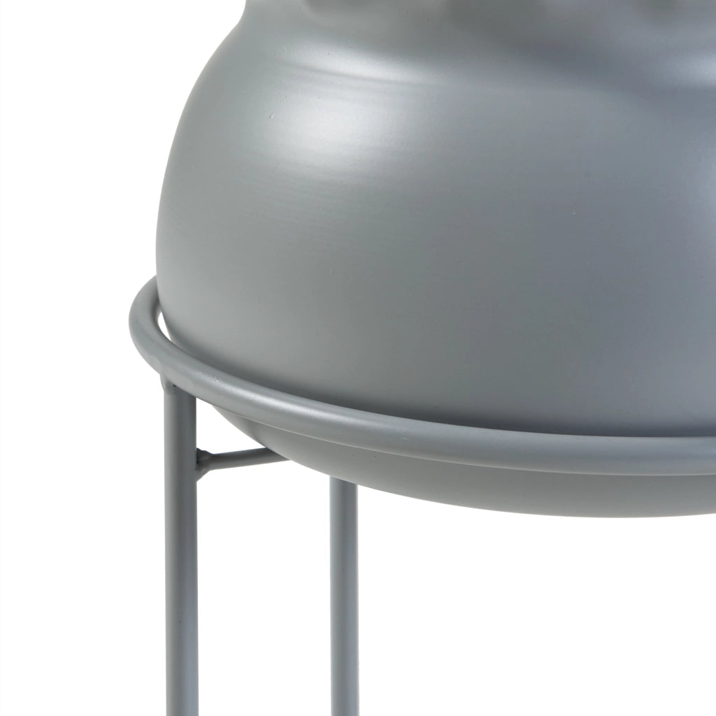 Stand Portapiante Assen 38 x 23,5 cm Metallo Grigio scuro [en.casa]