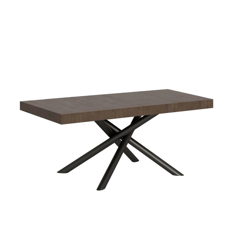 Tavolo allungabile 90x120/224 cm Famas Premium telaio Antracite - Noce