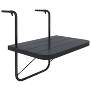 Tavolino da balcone pieghevole in alluminio ¨C zephmum ¨C 60x40x55-64 cm nero
