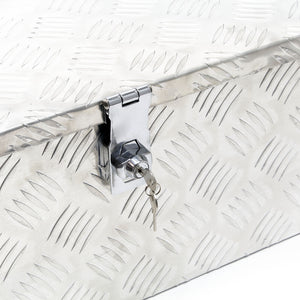 Baule in alluminio portattrezzi Cassa Box per attrezzi utensili 76x32x24,5cm