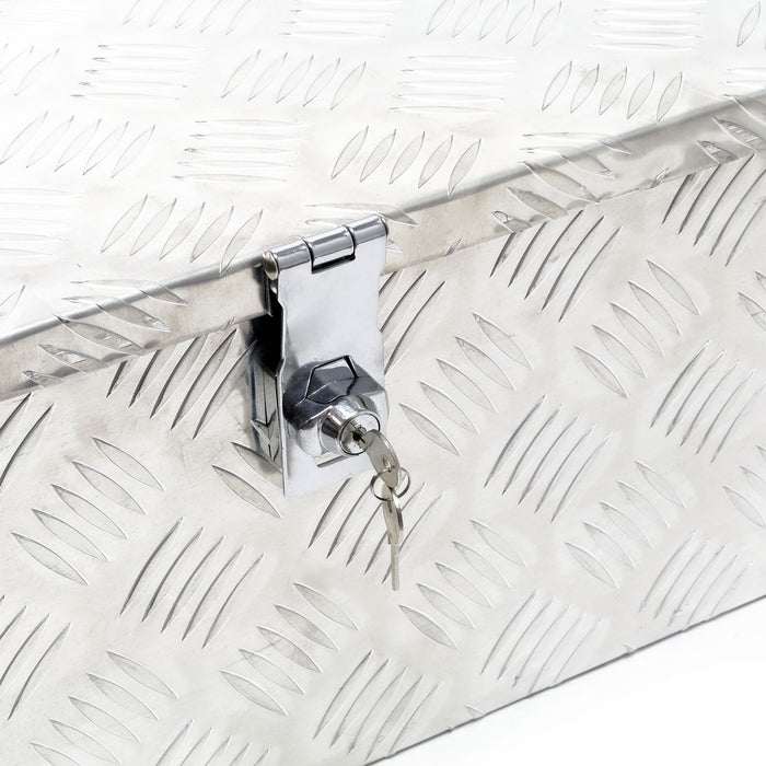 Baule in alluminio portattrezzi Cassa Box per attrezzi utensili 76x32x24,5cm