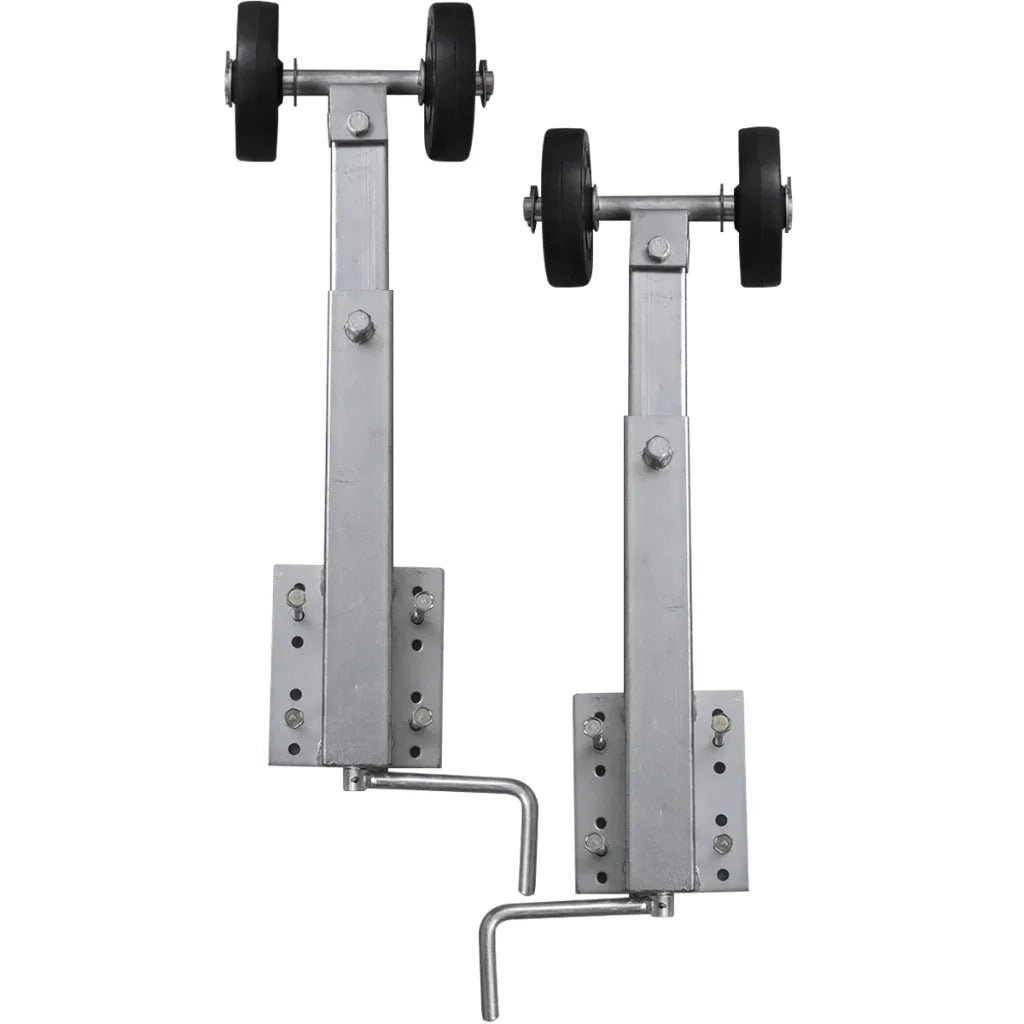 Set 2 Supporti Prua a Doppia Ruota per Rimorchio Barca 59-84 cm CFW3594731