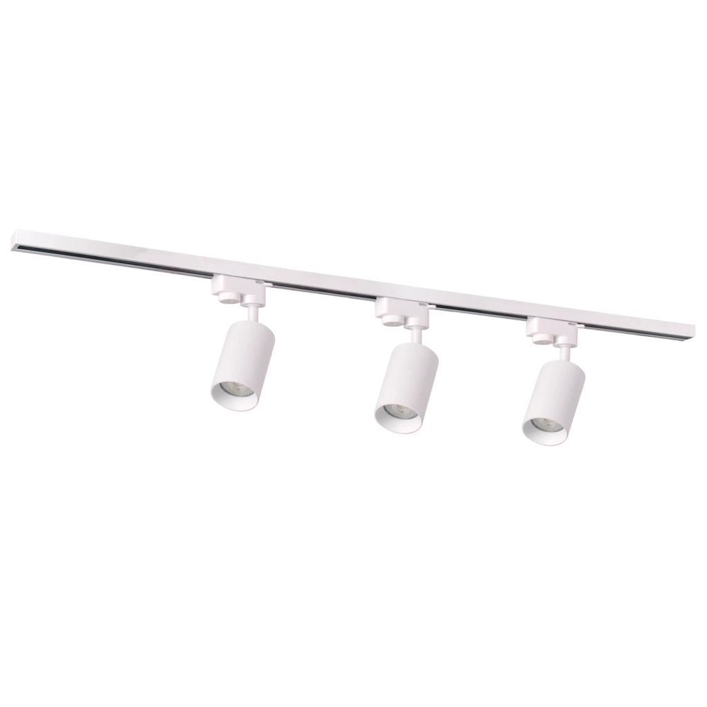 Kit binario 1m bianco/oro 3 faretti GU10 Maribel Polux