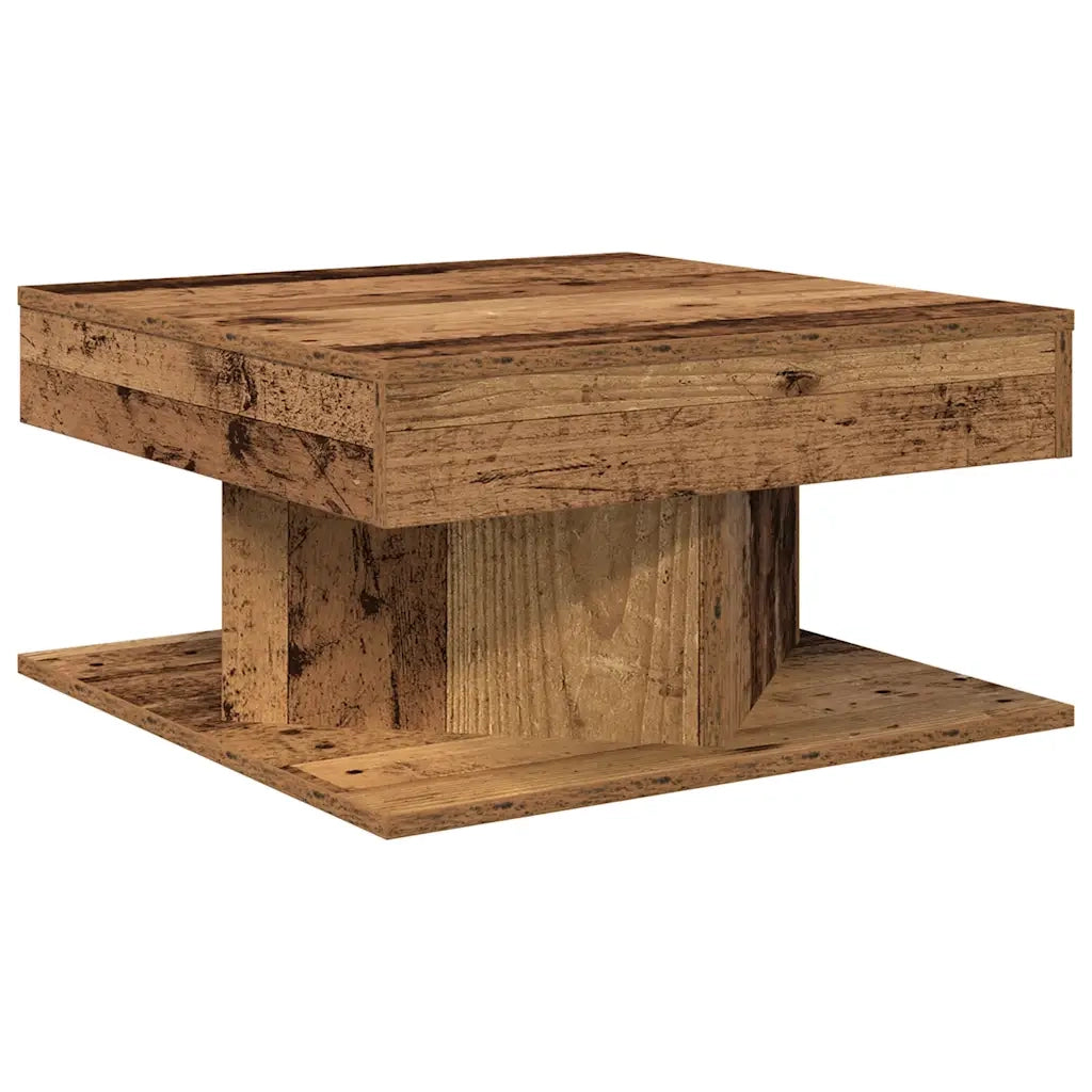 Tavolino da Salotto Legno Antico 55x55x30 cm Legno Multistrato 856632