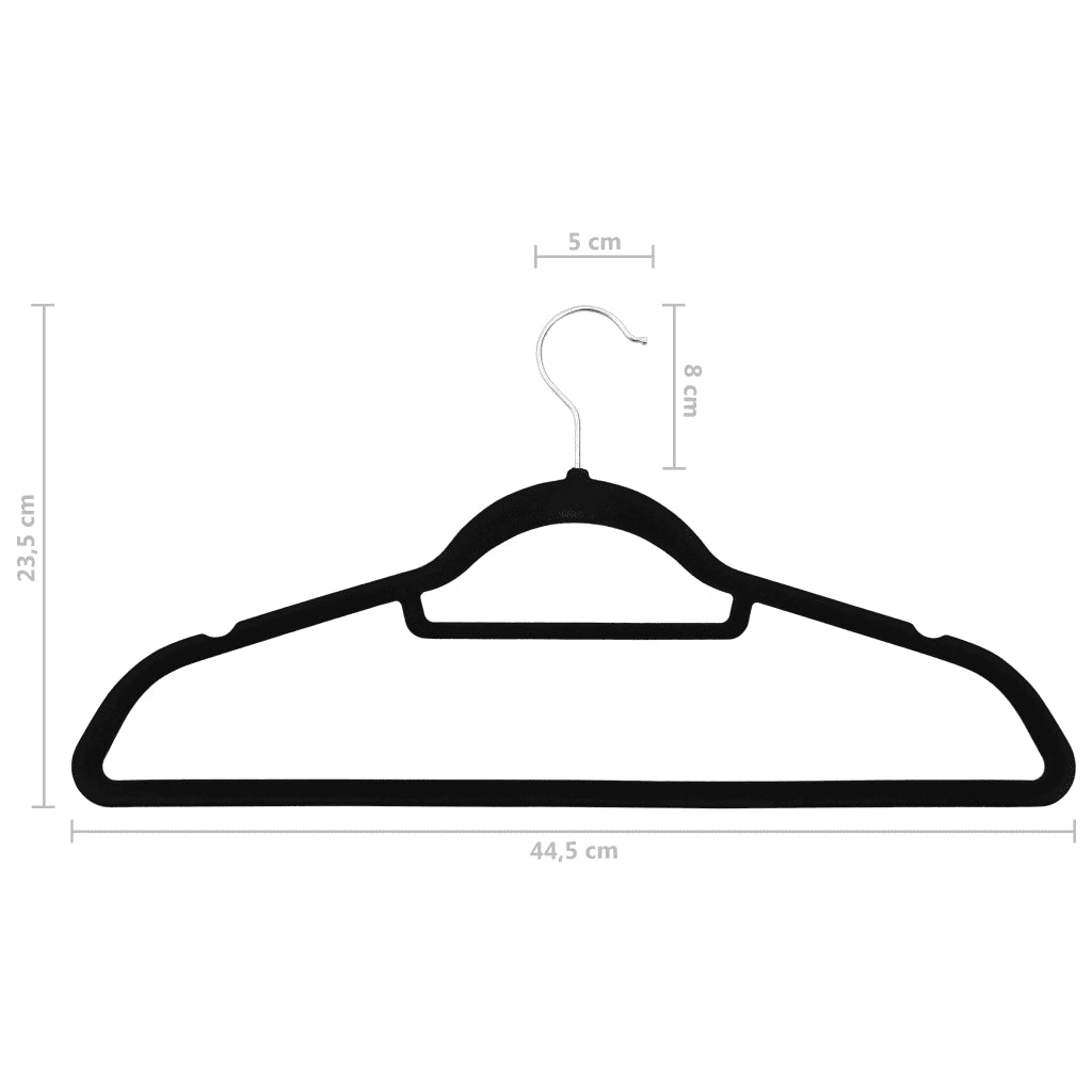 Set Appendiabiti 100 pz Antiscivolo Nero in Velluto CFW5093934