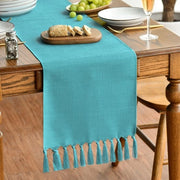 Decorazione per Tavolo da Cucina Turquoise Stile Rurale, 33x243 cm, Decorazione per Festa, Compleanno, Matrimonio