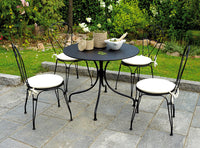 Sedia da Giardino in Ferro Vorghini Stresa Nera