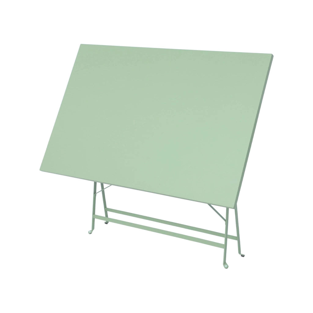 Set tavolo da giardino pieghevole in acciaio con 4 sedie, 110cm, verde