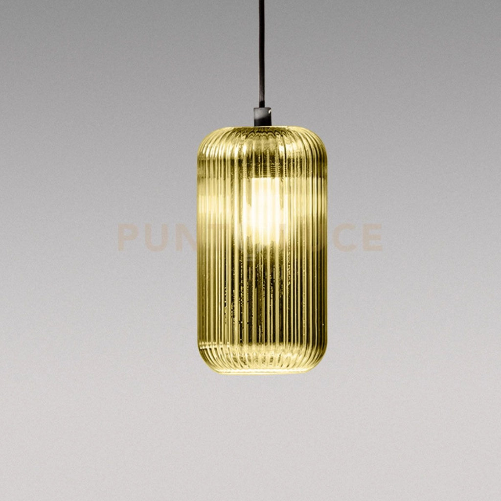 RAIKA V/G - VETRO SOFFIATO ORO SPECCHIATO CON DECORAZIONE COSTE VERTICALI D.15,3CM
