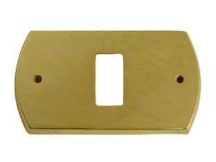 COPRINTERRUTTORI BORDO TONDO 1 POSTO IN OTTONE LUCIDO- - in ottone lucido - 2 pezzi