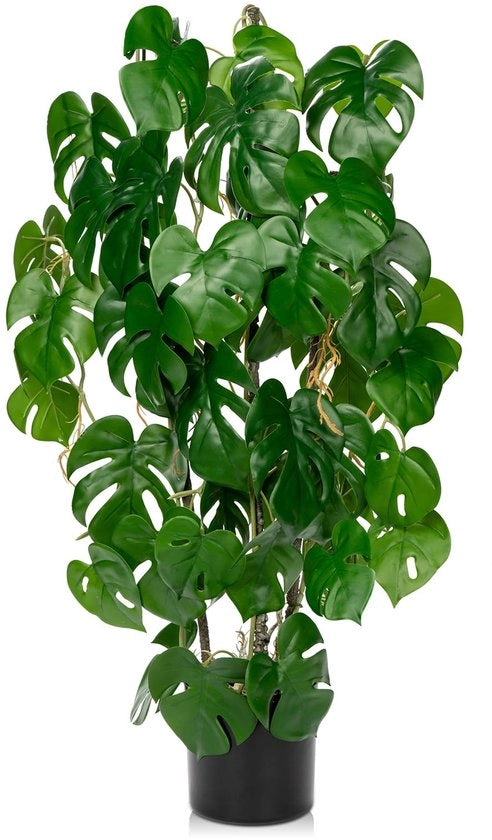 Monstera 76cm Kunst, Pianta di Monstera in Vaso, Pianta Decorativa per Salotto Camera Ufficio Decorazione, Interno Esterno Giardino Decorazione Moderna