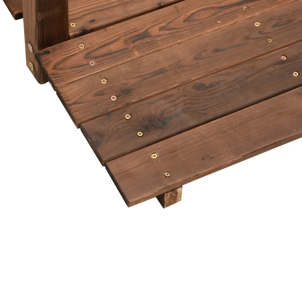 Ponte Giardino Ringhiere 150x67x56cm Legno Massello Abete Rosso 363356