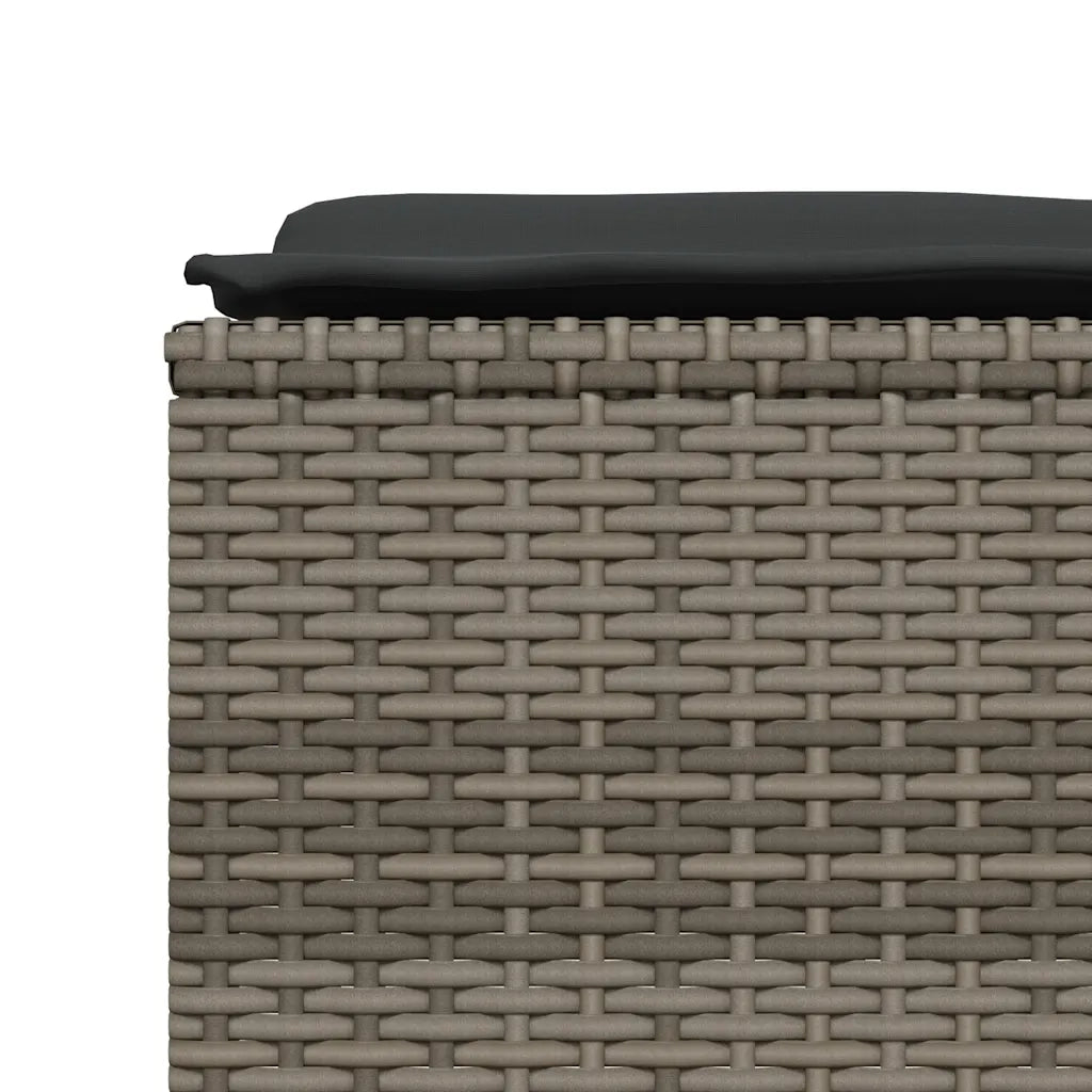 Sgabelli da Giardino con Cuscini 4 pz Grigi in Polyrattan CFW1067806