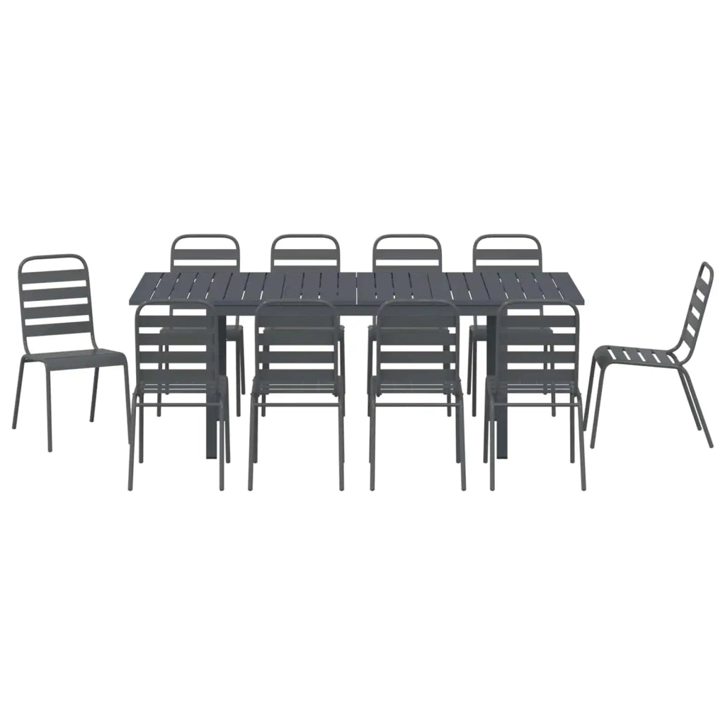 Set da Pranzo per Giardino 11 pcs Antracite 3378828