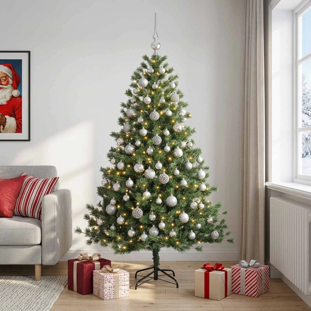Albero di Natale artificiale con palline 240 cm 300 LED 3466907