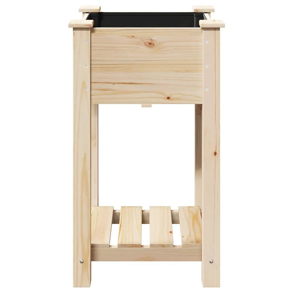 Vaso da giardino con lo scaffale Beige 45 x 45 x 76,5 cm 42006576