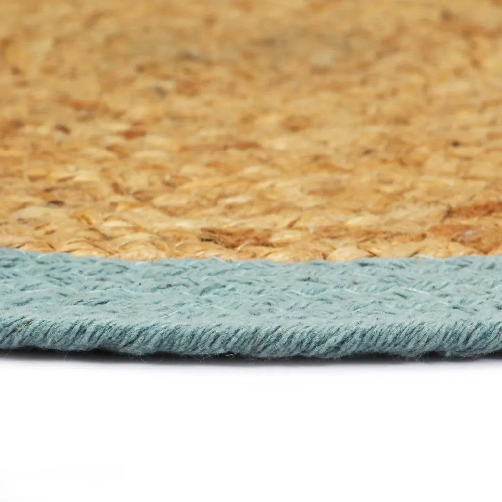Tovagliette 6 pz Naturale e Verde 38 cm in Juta e Cotone cod mxl 68865