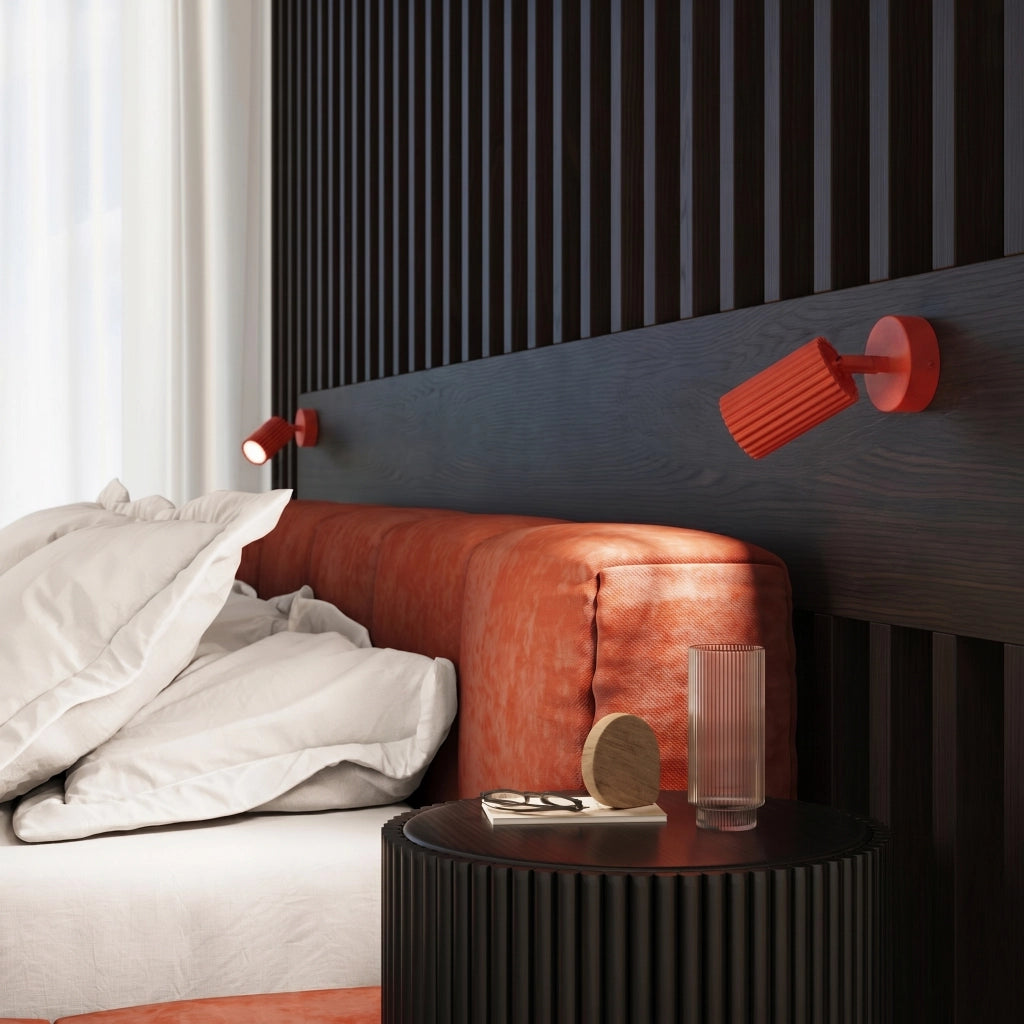 Plafoniera KARBON 10 rosso