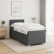 Letto box spring con materasso Grigio Scuro 80 x 200 cm Tessuto 3452545