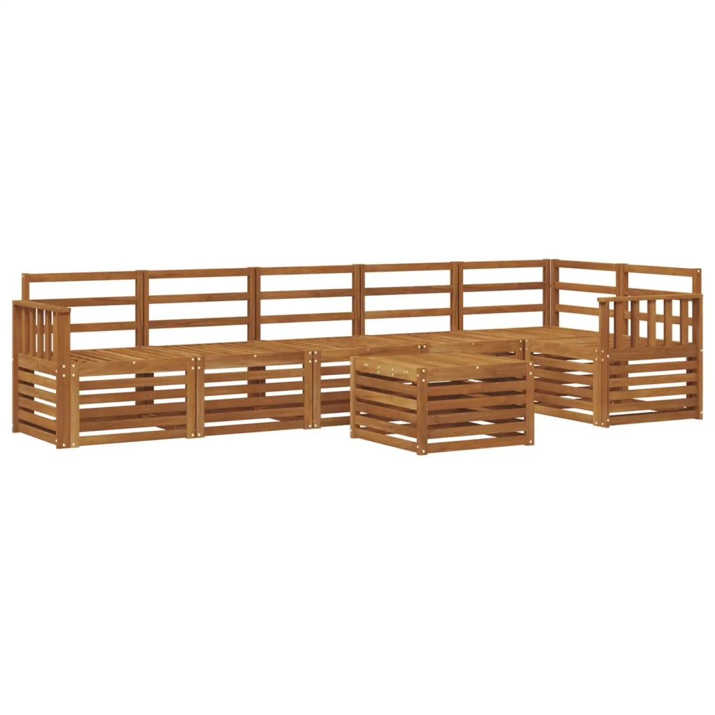 Set divano sezionale 7 pcs Naturale Legno di Acacia Massello 3374919