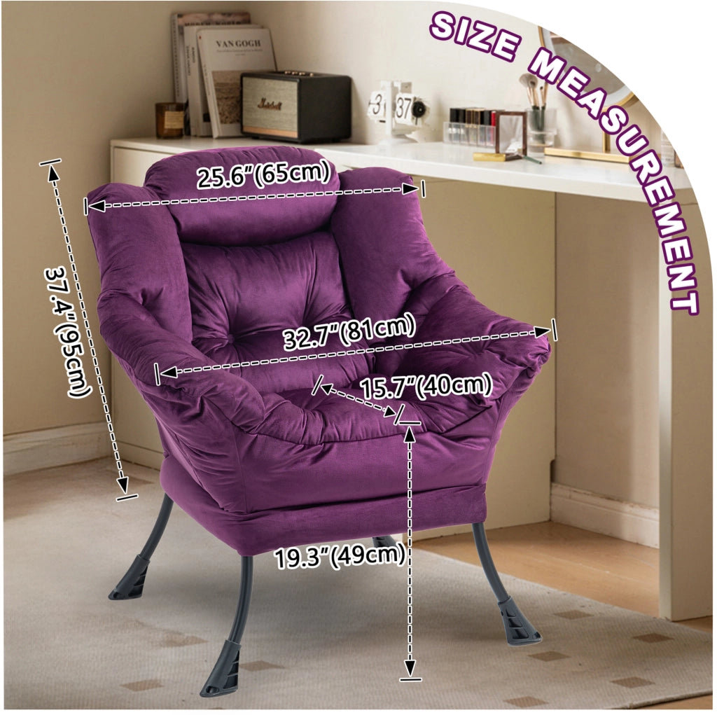 POLTRONA Relax con struttura in metallo Viola