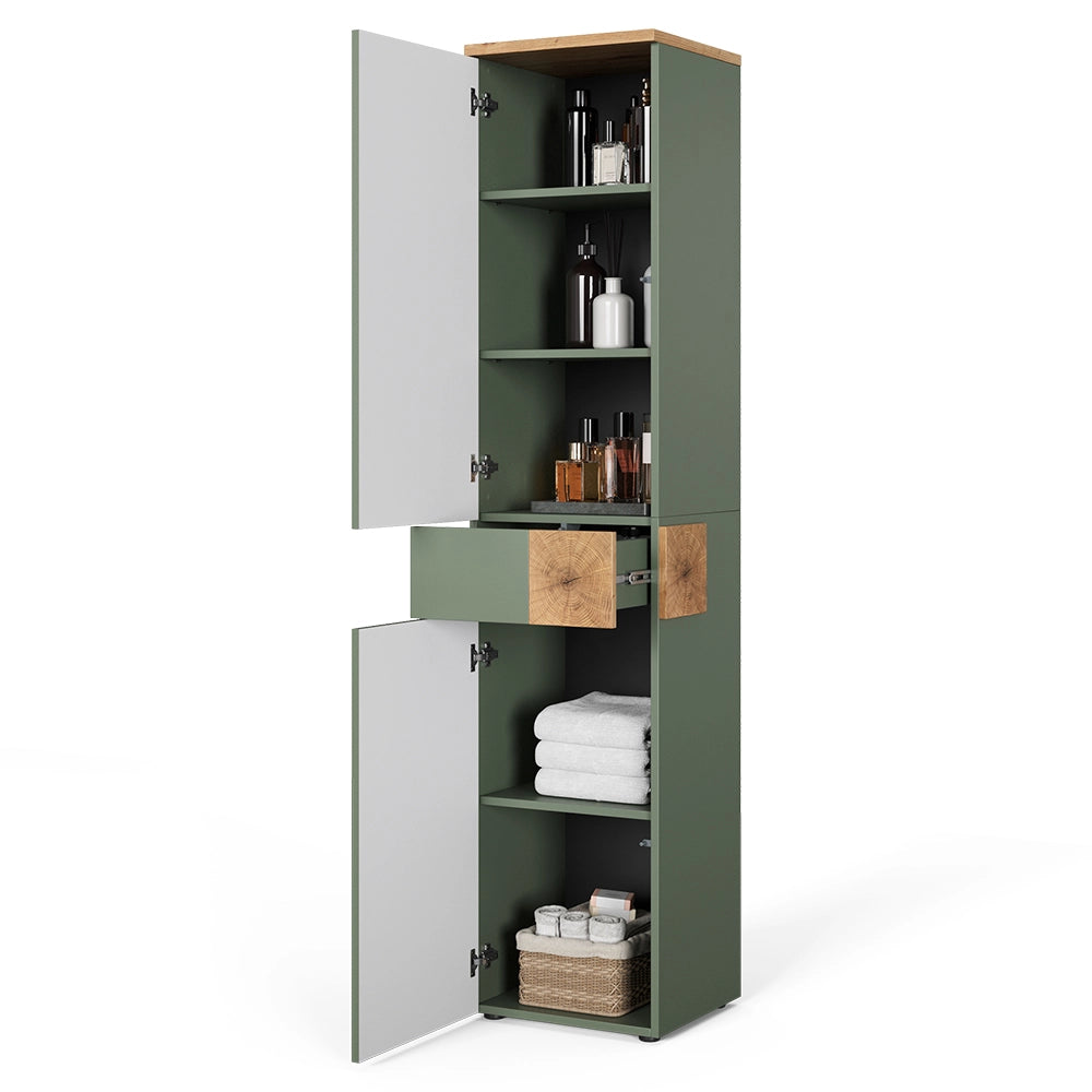 Vicco Armadio per il bagno Verde/Artigianale 40 x 184.2 cm