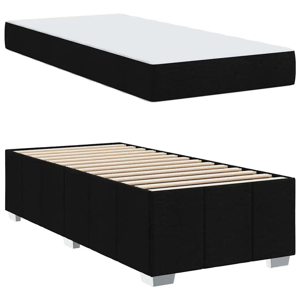 Struttura del letto con materasso Nero 100 x 200 cm Tessuto