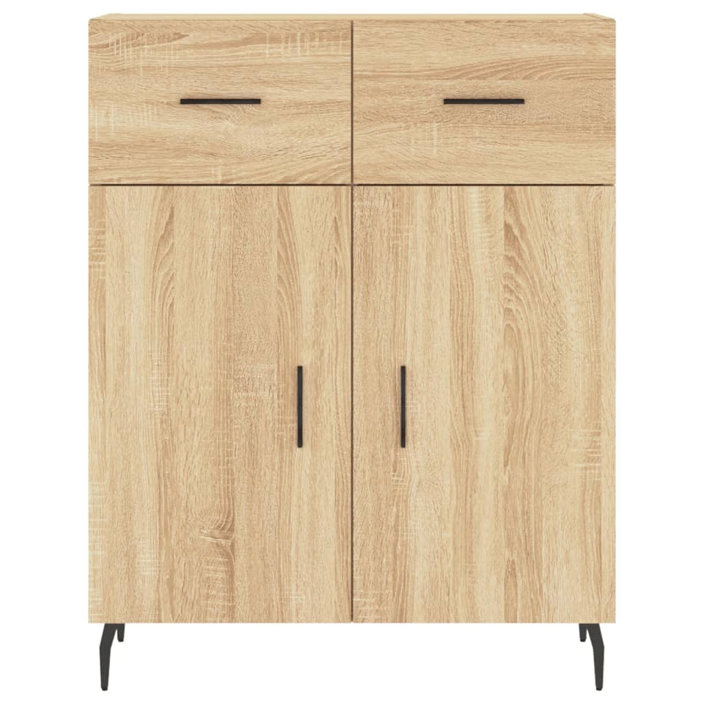 Buffet credenza cassettiera armadio mobile contenitore organizer cucina soggiorno salotto rovere Sonoma alto 69,5 x 34 x 180 cm legno ingegnerizzato marrone 02_0034124